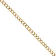 Chaîne maille Rombo striée 6 mm - Acier inoxydable 316L Doré x50cm|raw }}