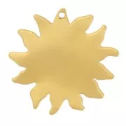 Breloque soleil martelé 16 mm - Acier inoxydable 304L Doré x1