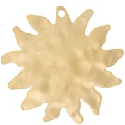 Pendentif soleil martelé 40 mm - Acier inoxydable Doré x1