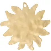 Pendentif soleil martelé 40 mm - Acier inoxydable Doré x1