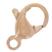 Fermoir mousqueton 9 mm - Fabrication Européenne - Acier inox 316L Doré Rose x1