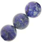 Perle ronde 18 mm en pierre gemme - Lapis lazuli x1