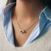 Tour de cou maille serpentine 1.3 mm Doré x42 cm