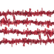 Perle Chips en bambou de mer 5 - 8 mm teintées imitation Corail x39cm|raw }}