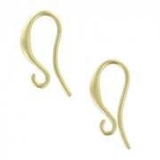 Crochets d'oreilles 15 mm - Doré à l'or fin satiné x2|raw }}
