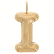 Pendentif lettre alphabet ballon 23x11 mm - I - Acier inoxydable 304L Doré x1|raw }}
