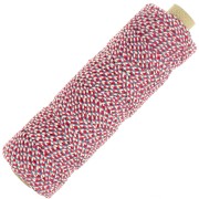 Bobine cordon en coton tressé 2.5 mm - fabrication Française - Tricolore x100m|raw }}