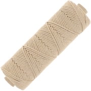 Bobine cordon en coton tressé 2.5 mm - fabrication Française - Beige - Doré x100m|raw }}