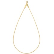 Supports boucles d'oreilles gouttes 60x30 mm - Doré x2