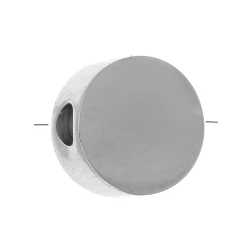 Perle plate ronde 5 mm - Acier inoxydable 304L x1