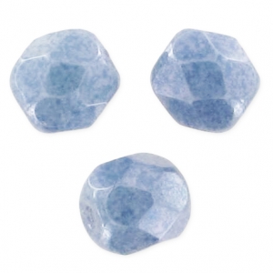 Facettes 4 mm Chalk White Baby Blue Luster x50