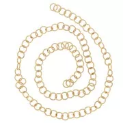 Anneaux ouverts 5x0.7 mm - Acier inoxydable 316L Doré x100