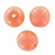 Perles en verre tchèque rondes Shiny  4 mm Peach Coral x50