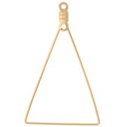 Supports boucles d'oreilles triangle deux anneaux 25x40 mm Doré x2