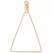 Supports boucles d'oreilles triangle deux anneaux 25x40 mm Doré x2