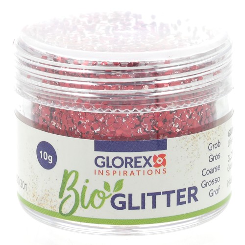 Paillettes biodégradables - Grosses - Rouge x10g