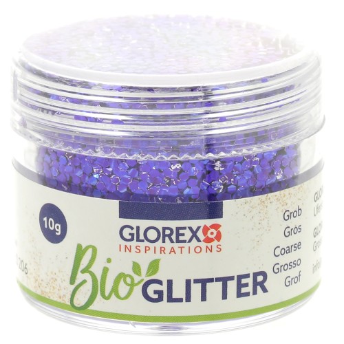 Paillettes biodégradables - Grosses - Bleu foncé x10g