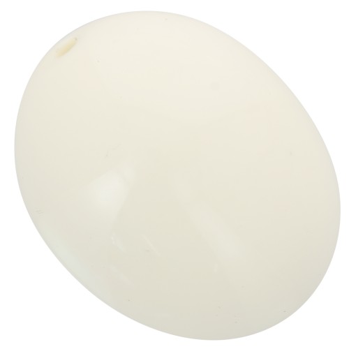 Perle olive en résine opaque 24x19 mm - Ecru x1