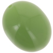 Perle olive en résine opaque 24x19 mm - Vert avocat x1
