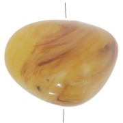 Perles nuggets en résine translucide 12x15 mm - Ambre clair marbré x6|raw }}