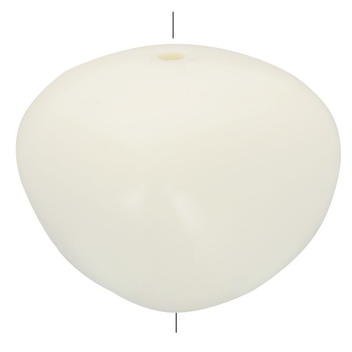 Perles nuggets en résine opaque 14x18 mm - Ecru x4