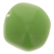 Perles rondes irrégulières 15 mm en résine opaque - Vert avocat x4