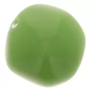 Perles rondes irrégulières 15 mm en résine opaque - Vert avocat x4
