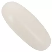 Perle olive en résine opaque 34x14 mm - Nude x1