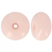 Perle rondelle en résine opaque 16 mm - Rose clair x1