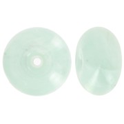 Perle rondelle en résine translucide 16 mm - Bleu givré marbré x1|raw }}
