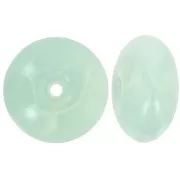 Perle rondelle en résine translucide 18x9 mm - Bleu givré marbré x1