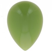 Cabochon poire en résine opaque 25x18 mm - Vert avocat x1