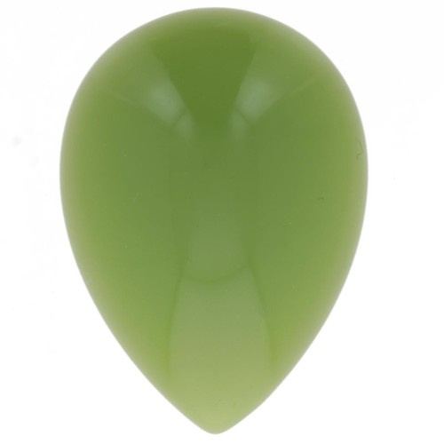 Cabochon poire 25x18 mm en résine opaque - Vert avocat x1