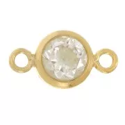 Intercalaire rond 4.5 mm - Oxyde de Zirconium - Gold filled (or laminé)  x1