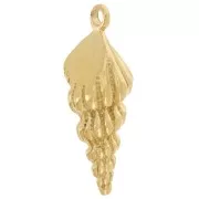 Pendentif coquillage 28x10 mm - Acier inoxydable 304L Doré x1
