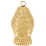Breloque poisson 20x10.5 mm - Acier inoxydable 304L Doré x1|raw }}