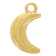 Breloque lune 10.5x6 mm - Acier inoxydable 304L Doré x1|raw }}