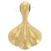 Breloque éventail 13x9 mm - Acier inoxydable 304L Doré x1