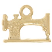Breloque machine à coudre rétro 15x19 mm - Acier inoxydable 304L Doré x1|raw }}