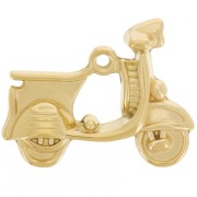 Pendentif scooter Vespa 18x23 mm - Acier inoxydable 304L Doré x1