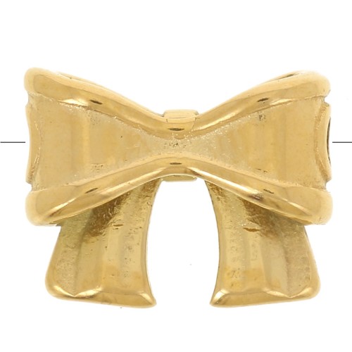 Perle noeud 9.5x12 mm - Acier inoxydable 304L Doré x1