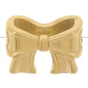 Perle noeud 9.5x12 mm - Acier inoxydable 304L Doré x1