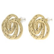 Clous d'oreille spirale 20 mm - Acier inoxydable 304L Doré x2