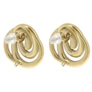 Clous d'oreille spirale 20 mm - Acier inoxydable 304L Doré x2