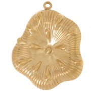 Pendentif fleur 34x28.5 mm - Acier inoxydable 304L Doré x1|raw }}