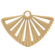 Pendentif éventail ajouré 17x25 mm - Acier inoxydable 304L Doré x1