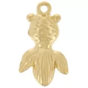 Pendentif carpe koï 25x15 mm - Acier inoxydable 304L Doré x1