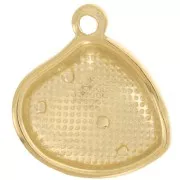 Pendentif coquillage 22x20 mm cabochons imitation nacre - Acier inox 304L Doré x1