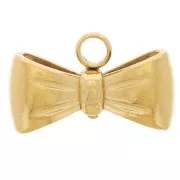 Breloque noeud 6.5x11 mm - Acier inoxydable 304L Doré x1