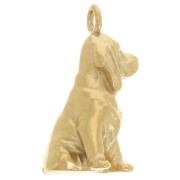 Breloque chien Cocker 19x10 mm - Acier inoxydable 304L Doré x1